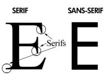 Serif sans serif
